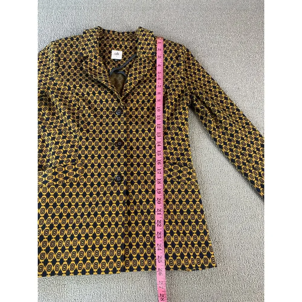 Cabi Standout Kensinggton Proper Blazer & Skirt Set Gold Navy Medallion Small